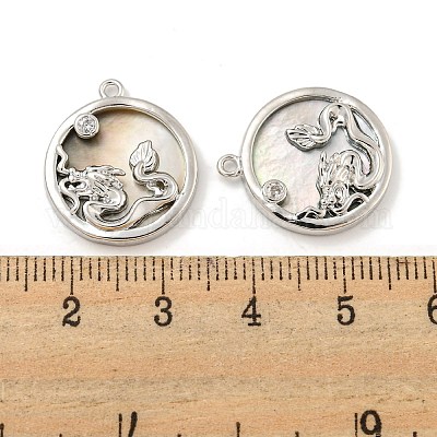 Латунные микропаве прозрачные подвески с фианитом KK-L211-011P-03-1