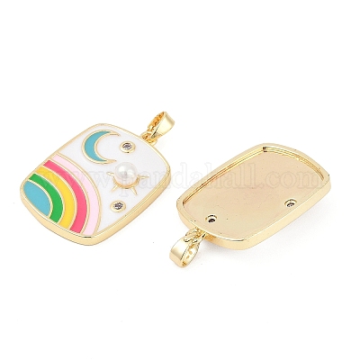 Подвески из латуни с эмалью KK-R212-07G-1