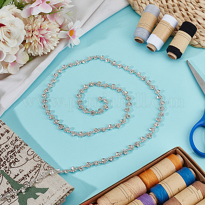 3 ярд стеклянных цепочек со стразами DIY-DR0002-11C-1