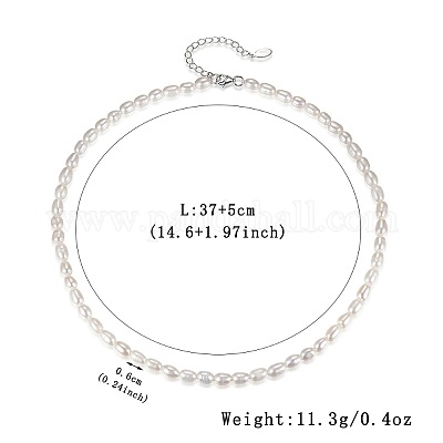 Ожерелья из стерлингового серебра и пресноводного жемчуга для женщин RY7291-3-1