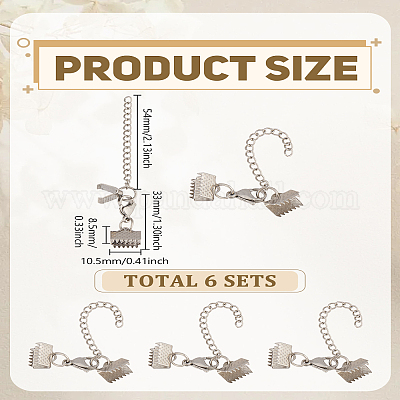 6 удлинитель цепи из нержавеющей стали bgas 304&nbsp;STAS-LP0005-39-1