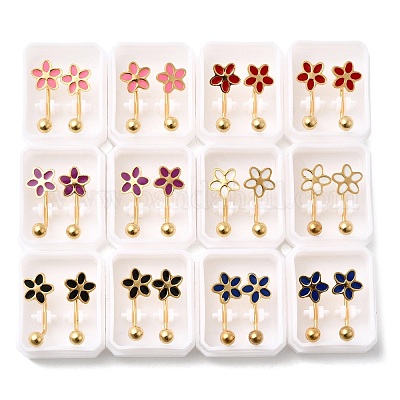 Серьги-гвоздики из нержавеющей стали 304 EJEW-F396-05E-G-1