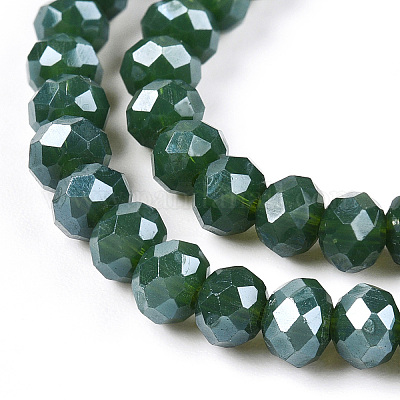 Стеклянные бусины с гальваническим покрытием  EGLA-A034-P4mm-A09-A-1