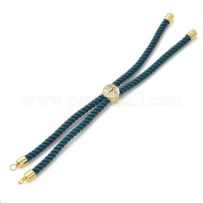 Изготовление браслетов из хлопка KK-F758-03M-G-1