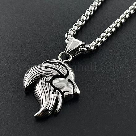Модные ожерелья из нержавеющей стали с подвеской в виде головы льва для мужчин OD7847-1