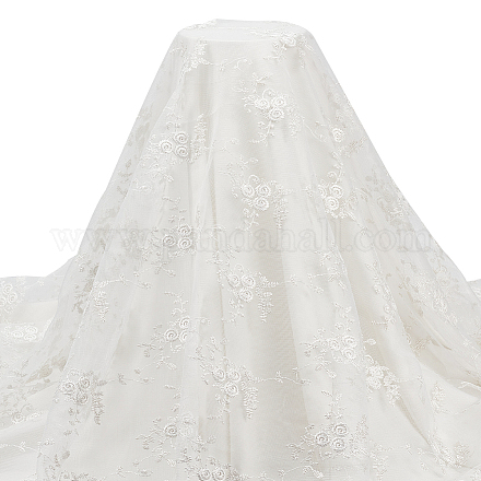 Кружевная ткань из полиэстера с цветочным узором DIY-WH0504-194-1