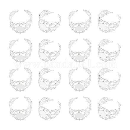 30 шт. латунные филигранные открытые манжетные кольца-хвостовики KK-UN0001-90-1