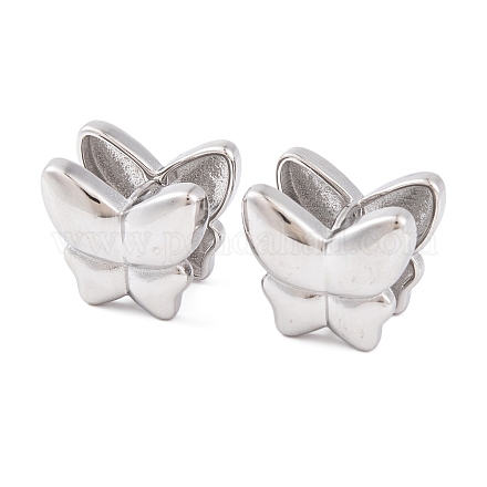 Некорневая нержавеющая сталь 304 серьги-кольца для женщин EJEW-A049-03P-1