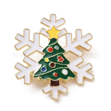 Рождественские эмалевые булавки JEWB-B028-01G-10-1