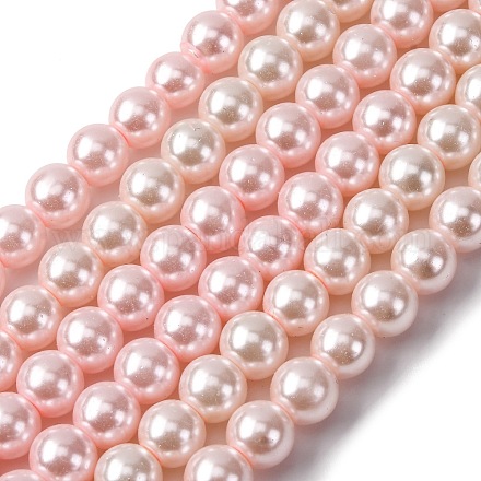 Выпечка окрашены перламутровый стекла жемчужные нити круглый шарик HY-XCP0001-28-1