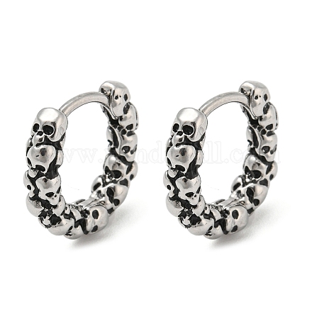 Старинные серебряные серьги-кольца из нержавеющей стали 316 пробы EJEW-Z034-01C-1