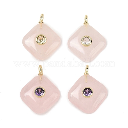 Природного розового кварца подвески G-K372-05G-05-1