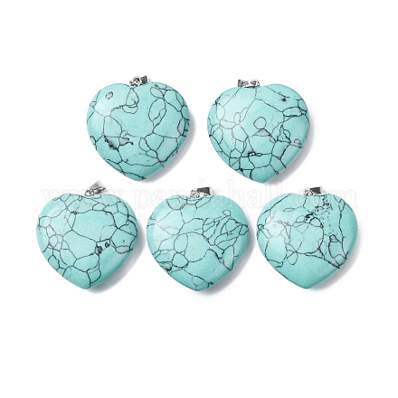 Синтетические бирюзовые подвески G-Z113-05-1