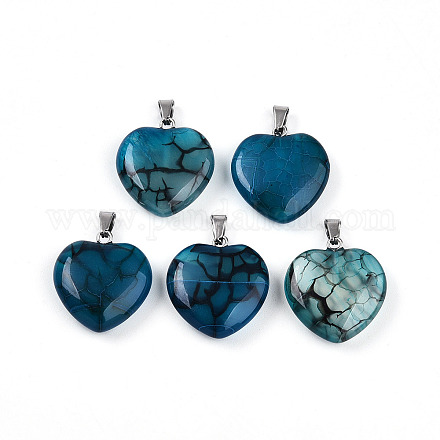 Подвески из натурального агата с венами дракона G-N0325-14A-1