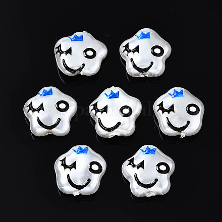 3d печатные бусины из абс-пластика с имитацией жемчуга KY-S168-008A-1