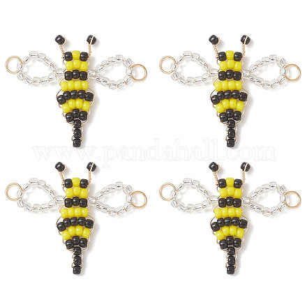 Стеклянные бусины в виде пчел&nbsp;PALLOY-MZ01221-1