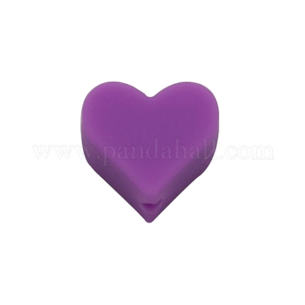 Экологически чистые силиконовые бусины в форме сердца SIL-WH0013-56D-1