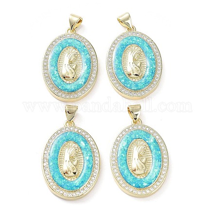 Покрытие стойки латунь микропаве прозрачные подвески из кубического циркония KK-C041-06C-G-1