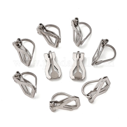 Фурнитура для сережек-клипс из хирургической нержавеющей стали 316 STAS-P397-02P-1