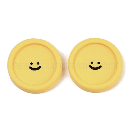 Кабошоны из смолы с изображением смайлика CRES-S372-01B-1