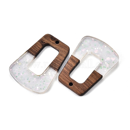 Подвески из эпоксидной смолы и орехового дерева RESI-T057-13A-1