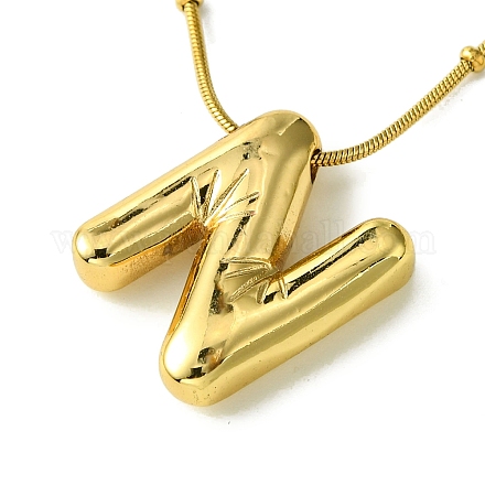 Кулон с заглавной буквой из нержавеющей стали 304 с ионным покрытием (IP) NJEW-R265-05G-N-1