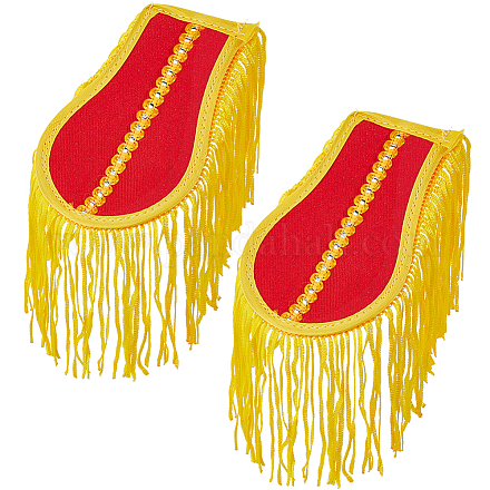 1 пара погон с кисточками из ткани&nbsp;DIY-FH0009-75B-1