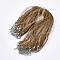 Waxed Cord and Organza Ribbon Necklace Making, with Iron Lobster Claw Clasps, Platinum, Peru, 17.6 inch~17.8 inch(45~45.5cm), 7mm