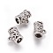 Tibetan Style Alloy Tube Bails, Loop Bails, Antique Silver, 9.5x11x6mm, Hole: 1.5mm, Inner Diameter: 4mm