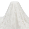 Flower Pattern Polyester Lace Fabric, Clothing Accessories, White, 165cm