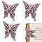 Alloy Book Clip, Butterfly, Lilac, 45x49.5x17mm