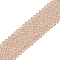 Glass Beads Strands, Faceted, Rondelle, Tan, 2.9~3.3x2mm, Hole: 0.8mm, about 135~140pcs/strand, 32~34cm