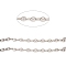 Non-Tarnish 304 Stainless Steel Coffee Bean Chain, Unwelded, Stainless Steel Color, Link: 9x6x1.5mm and 7x4.5x1.5mm