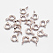 925 Sterling Silver Spring Ring Clasps, Electroplate, Rose Gold, 9x6x1.5mm, Hole: 3mm