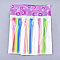 ABS Plastic Knitting Needles, Mixed Color, 90x6x3mm, Hole: 3x20mm, 6pcs/set