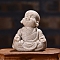 Resin Buddha Statue Display Decoration, for Home Office Desktop Feng Shui Decoration, Tan, 55x35x70mm
