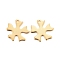 201 Stainless Steel Pendants, Flower, Real 24k Gold Plated, 15x15x0.8mm, Hole: 1.4mm