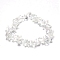 Synthetic Quartz Crystal Chips Beaded Stretch Bracelet for Women, 6-3/4~8-5/8 inch(17~22cm)