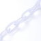 Handmade Acrylic Cable Chains, Imitation Gemstone, Oval, for Jewelry Making, White, Link: 20.5x10.5x3mm, about 39.37 inch(1m)/strand