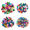 Round Spray Painted Glass Beads, Mixed Color, 4~10mm, Hole: 1~1.5mm, 530Pcs/box