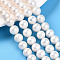 Natural Cultured Freshwater Pearl Beads Strands, Round, Creamy White, 9~10.5mm, Hole: 0.5mm, about 40~42pcs/strand, 15.43~15.87''(39.2~40.3cm)
