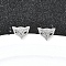 304 Stainless Steel Stud Earrings, Stainless Steel Color, Fox, 6x8mm