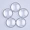 Transparent Glass Cabochons, Dome/Half Round, Clear, 25x6~7mm