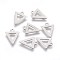 Tarnish Resistant 201 Stainless Steel Charm, Triangle, Stainless Steel Color, 12x9x0.5mm, Hole: 1mm