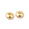 Brass Beads, Nickel Free, Flat Round, Real 18K Gold Plated, 5x2mm, Hole: 1.4mm