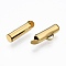 304 Stainless Steel Slide On End Clasp Tubes, Slider End Caps, Golden, 6x13x4mm, Hole: 3x1.5mm, Inner Diameter: 3mm