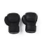 Silicone Beads, Boxing Gloves, Black, 28.5x22x16mm, Hole: 2mm
