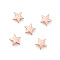 Zinc Alloy Cabochons, for DIY Crystal Epoxy Resin Material Filling, Star, Rose Gold, 7.5x8x1mm