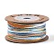 30M Segment Dyed Macrame Cotton Cord, Round Braided Rope, for Wall Hanging, Crafts, Gift Wrapping, Colorful, 1mm, about 32.81 Yards(30m)/Roll