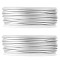 2 Rolls Matte Aluminum Wire, Round, with Spool, Silver, 1.2mm, about 52.49 Feet(16m)/Roll